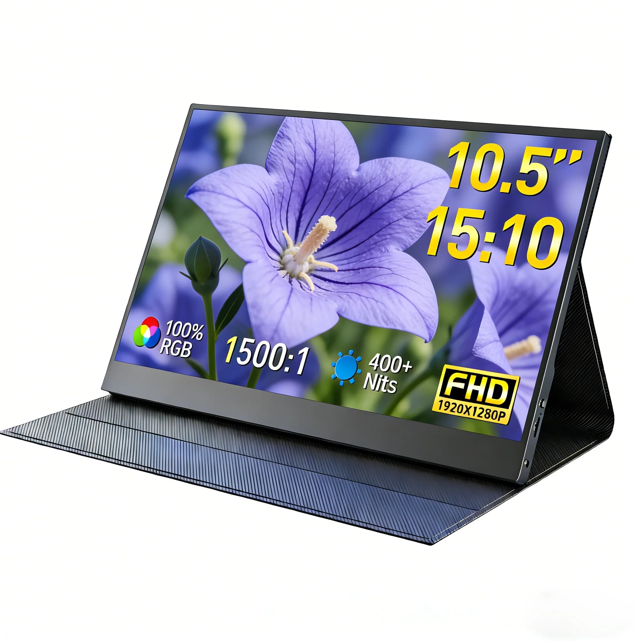 10.5'' FHD Portable Display Monitor - Ideal Choice for Work & Gaming