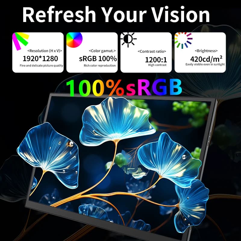 10.5 Inch Portable Monitor - Ideal for Laptop & Gaming - image 2