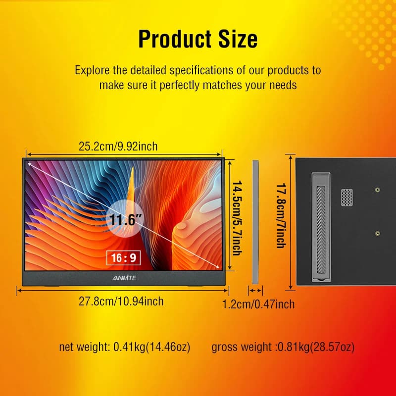 11.6 Inch Portable Monitor - Ideal Secondary Display - image 3