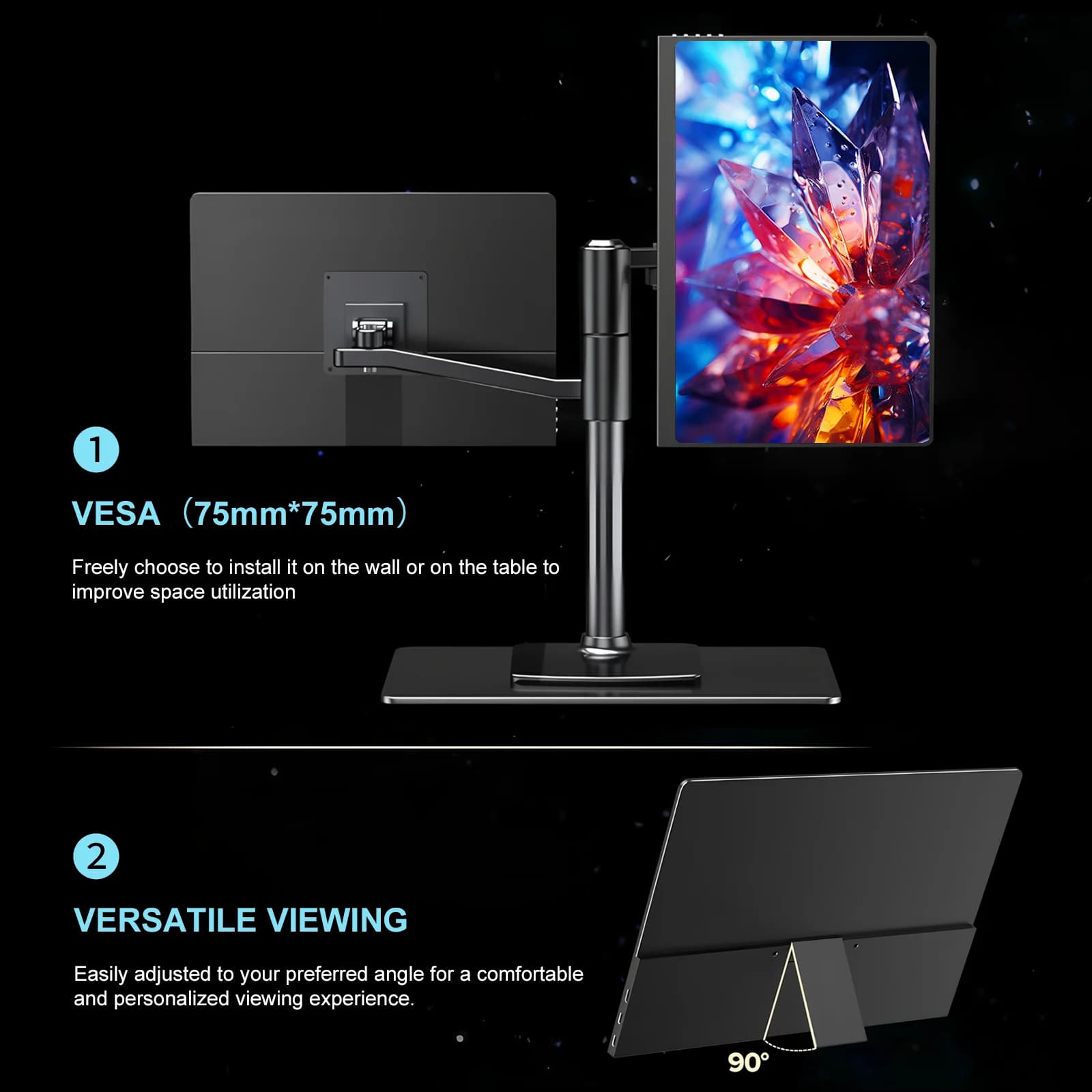 Portable 14 Inch OLED Monitor for Gaming and Laptops - image 3