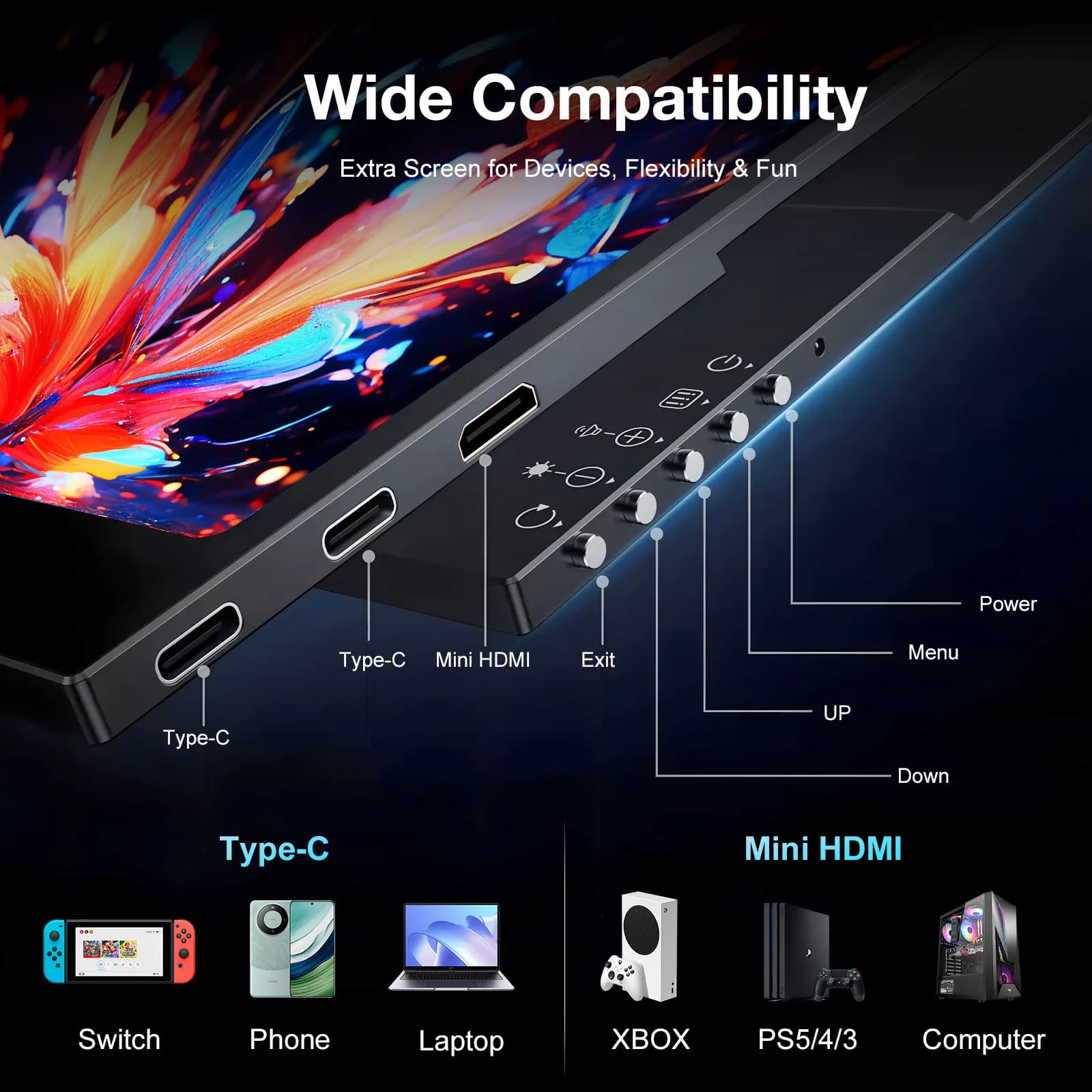 Portable 14 Inch OLED Monitor for Gaming and Laptops - image 4