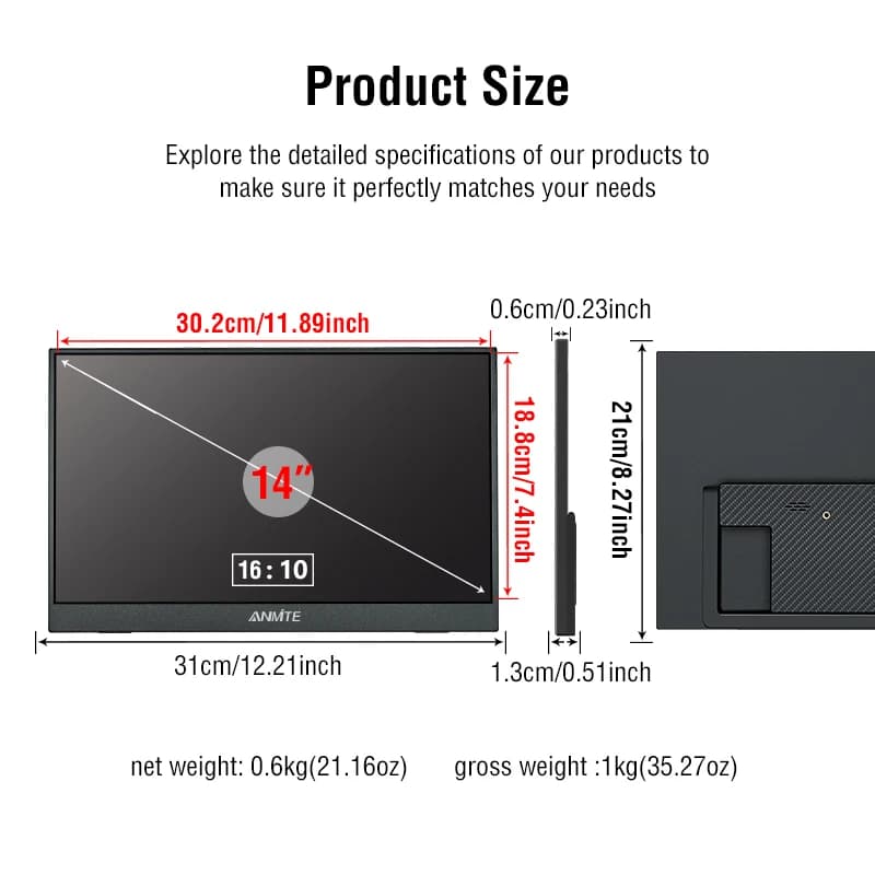 14 Inch Portable Touch Monitor for Gaming & Laptops - image 4