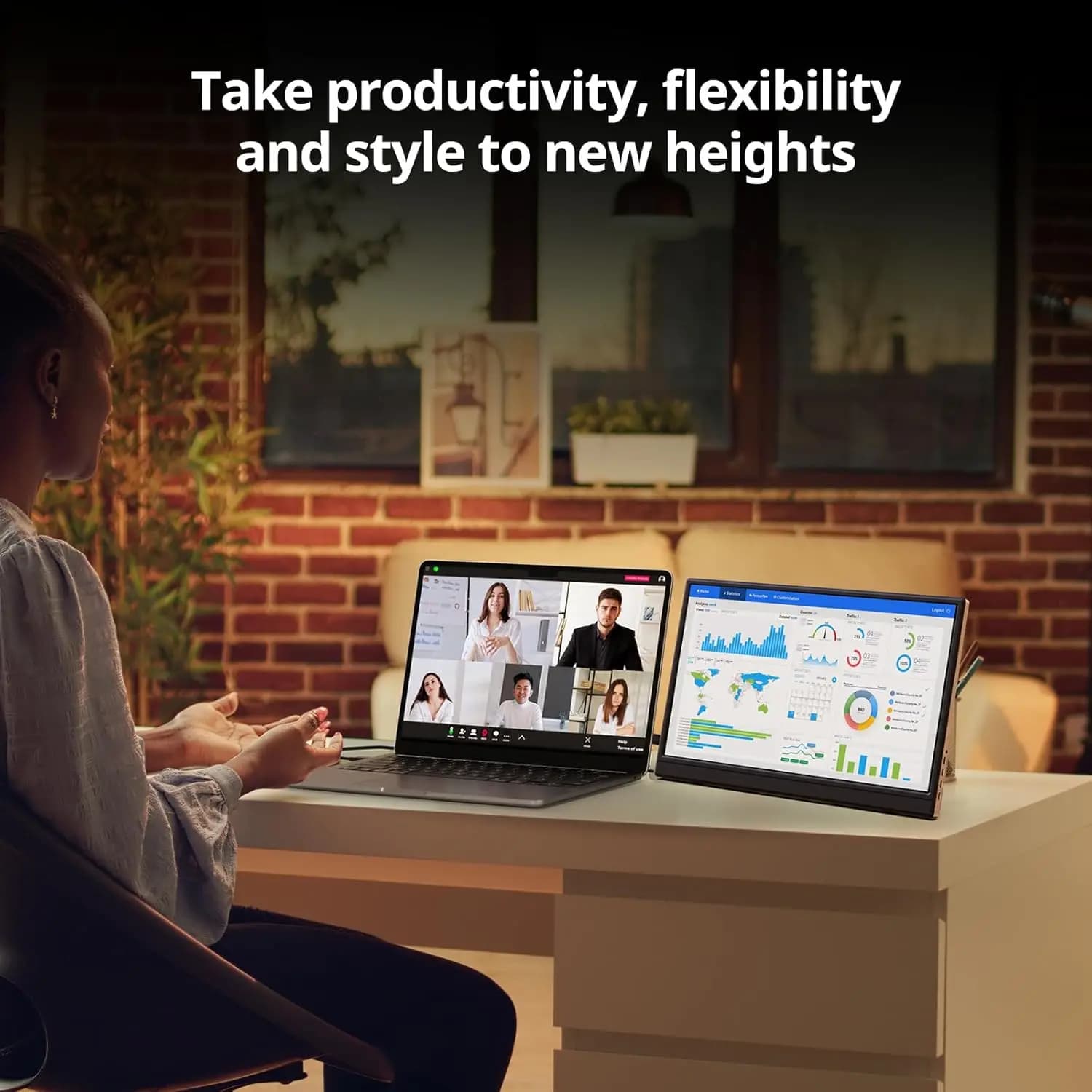 14'' Touch Portable Monitor - FHD 1080P Gaming Screen - image 4