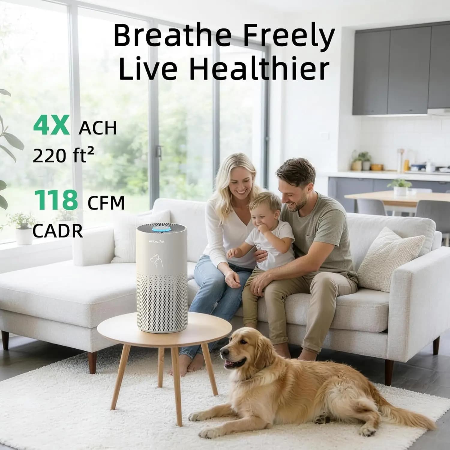 Affordable 5-in-1 HEPA Air Purifier for Bedroom & Pets - image 2