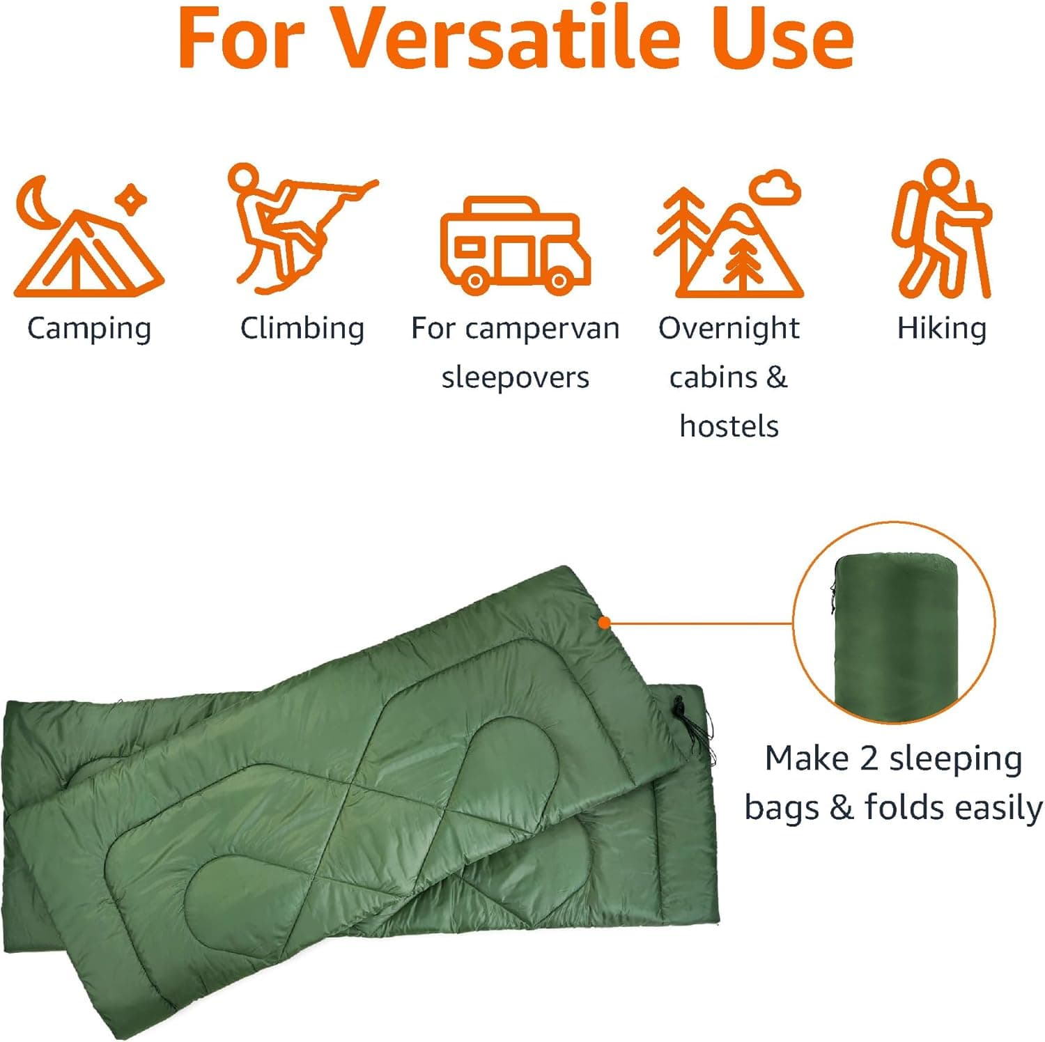Amazon Basics Queen Size Cold Weather Sleeping Bag - image 4