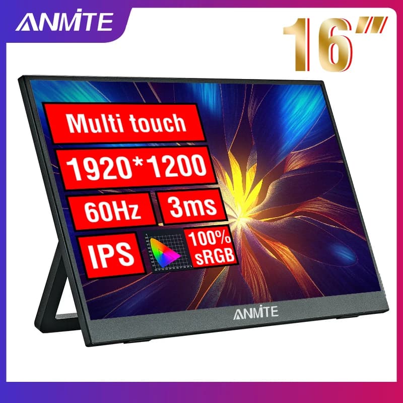 Anmite 16-Inch Portable Touch Monitor - Versatile Display Solution