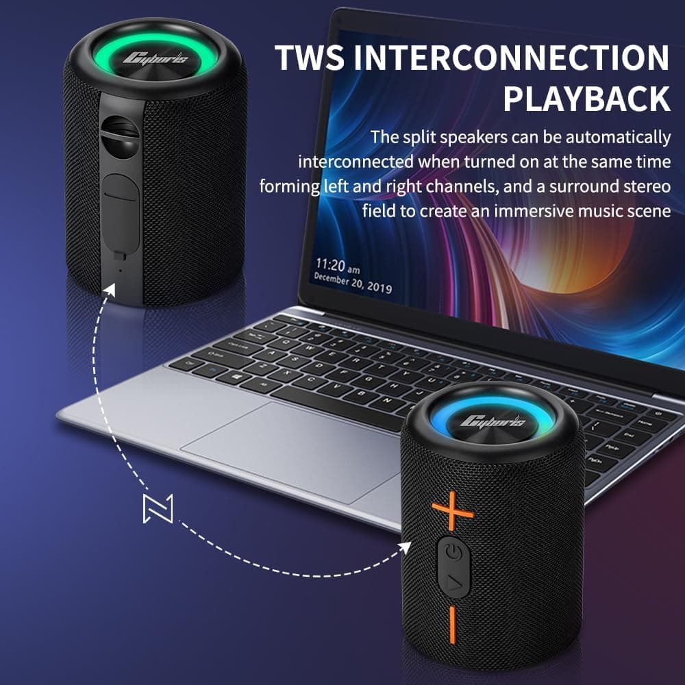 CYBORIS Portable Splittable Bluetooth Speaker - image 3