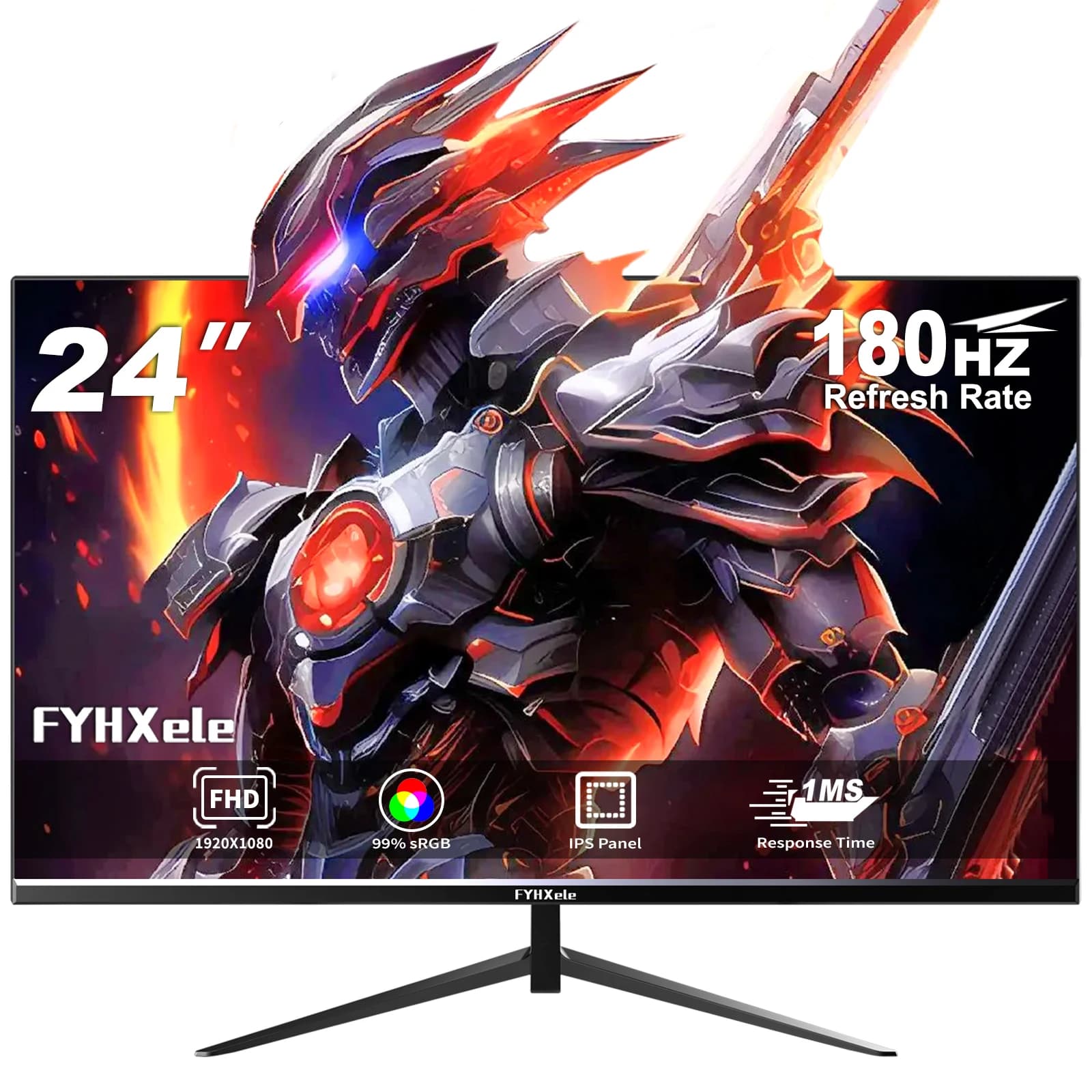 FYHXele 24-Inch 180Hz Gaming Monitor - FHD LCD Display