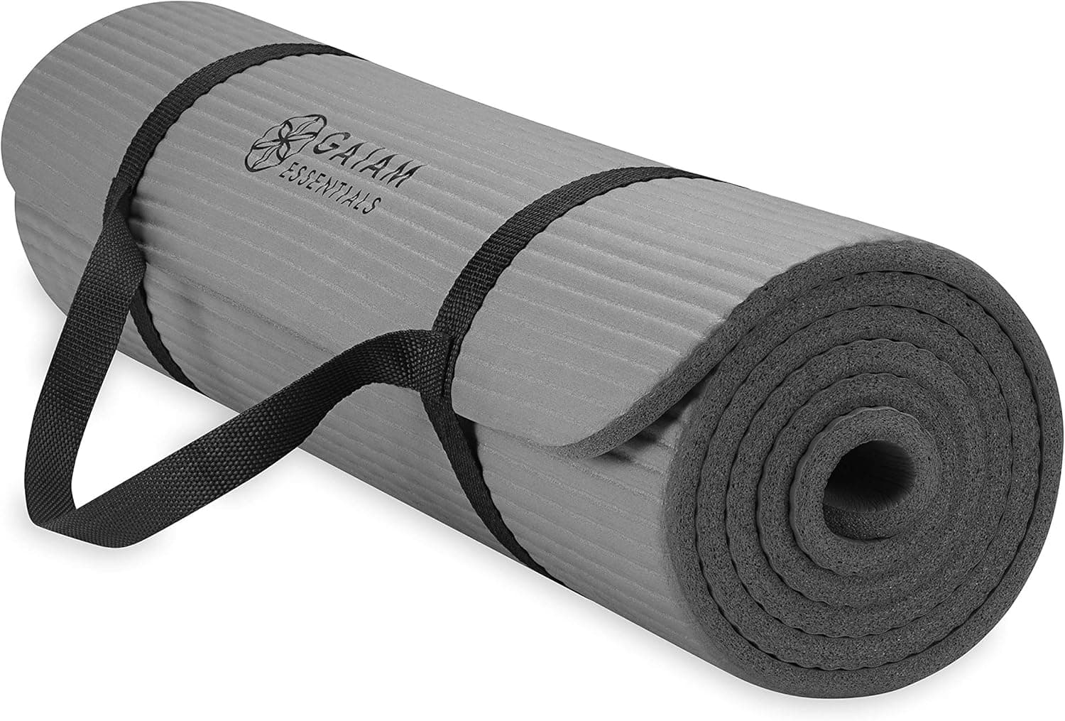 Gaiam Extra-Thick 10mm Yoga Mat with Carrying Strap