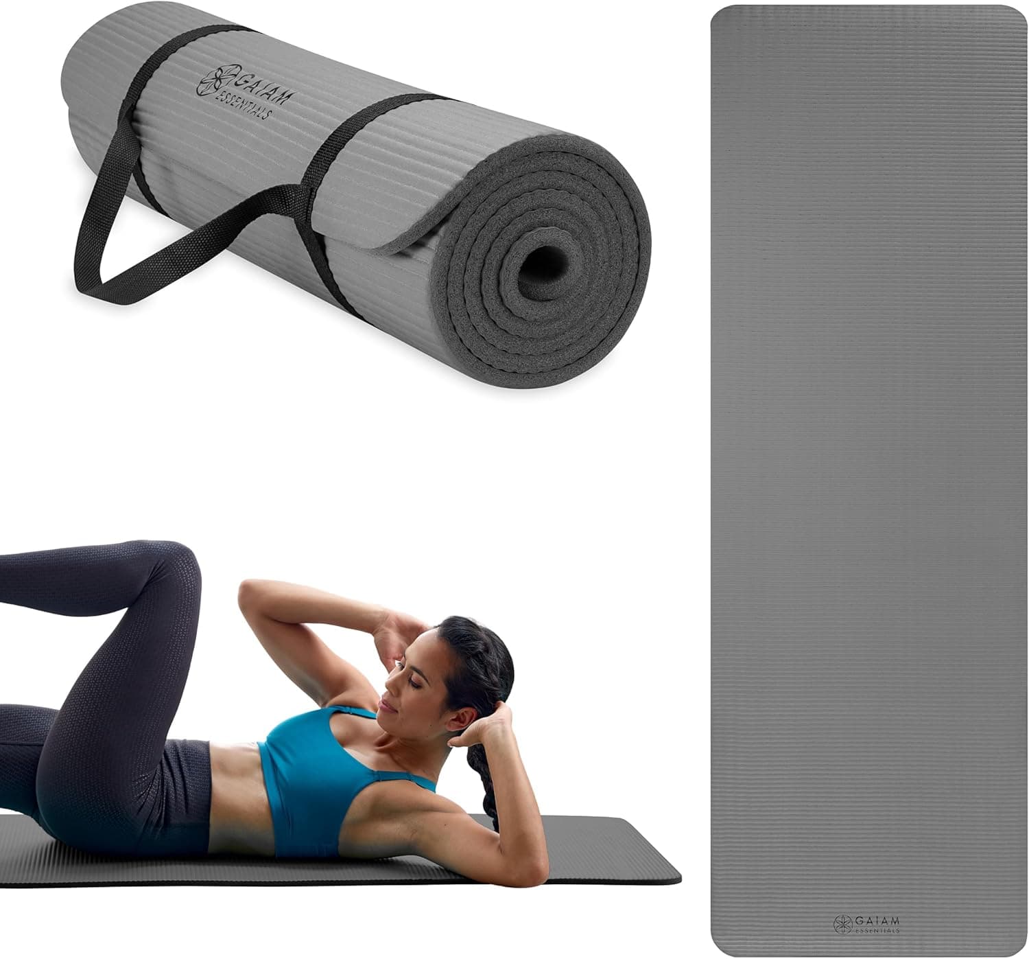 Gaiam Extra-Thick 10mm Yoga Mat with Carrying Strap - image 2