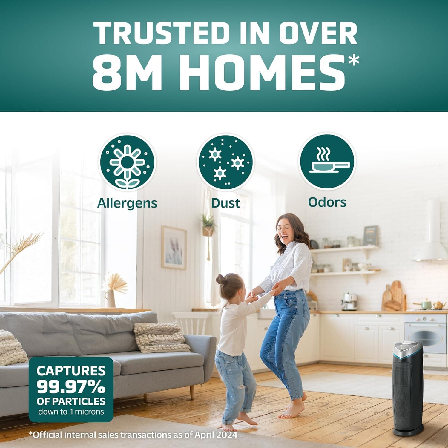 GermGuardian 4-in-1 HEPA Air Purifier for Large Spaces - image 2