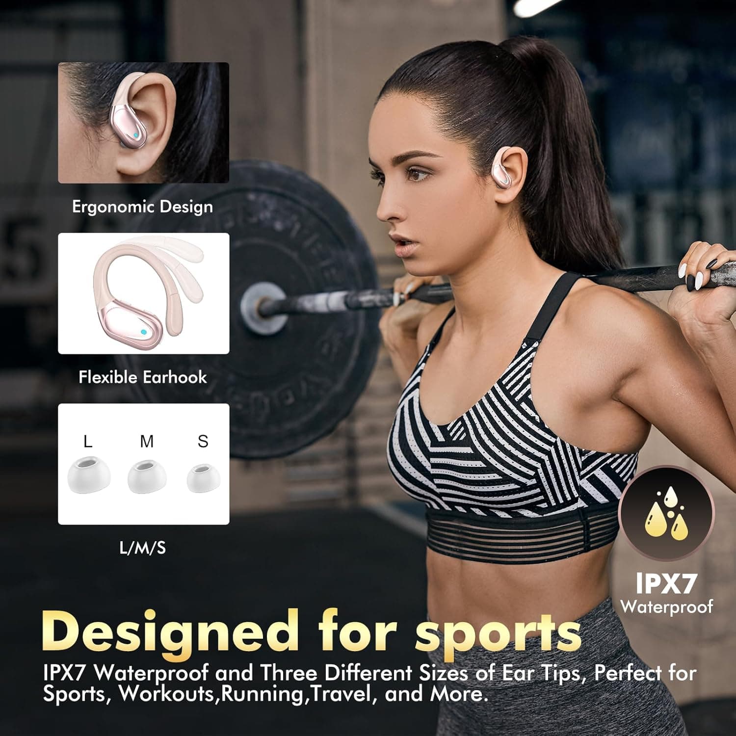 HAOYUYAN Bluetooth Earbuds: 80H Playtime & Comfort - image 5