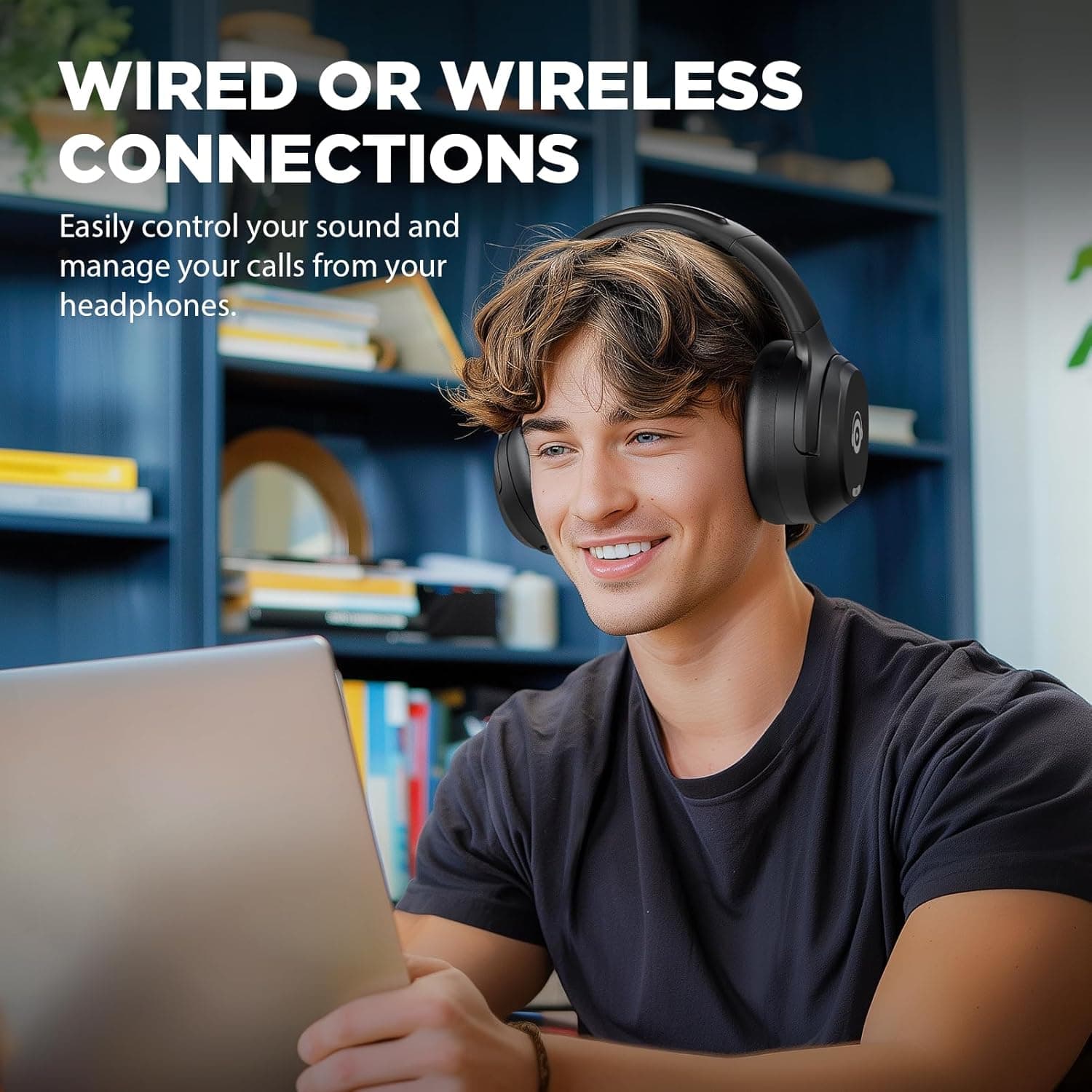 tapaxis Hybrid Active Noise Cancelling Headphones - Bluetooth Over Ear - image 4