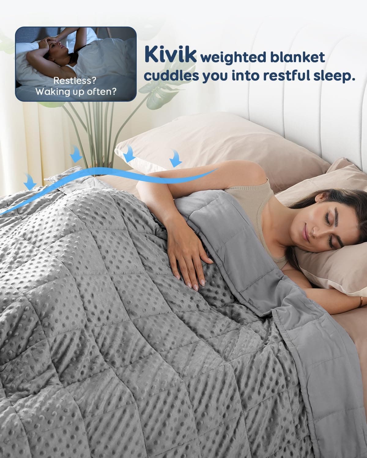Kivik 15 lbs Breathable Weighted Blanket - Grey - image 2