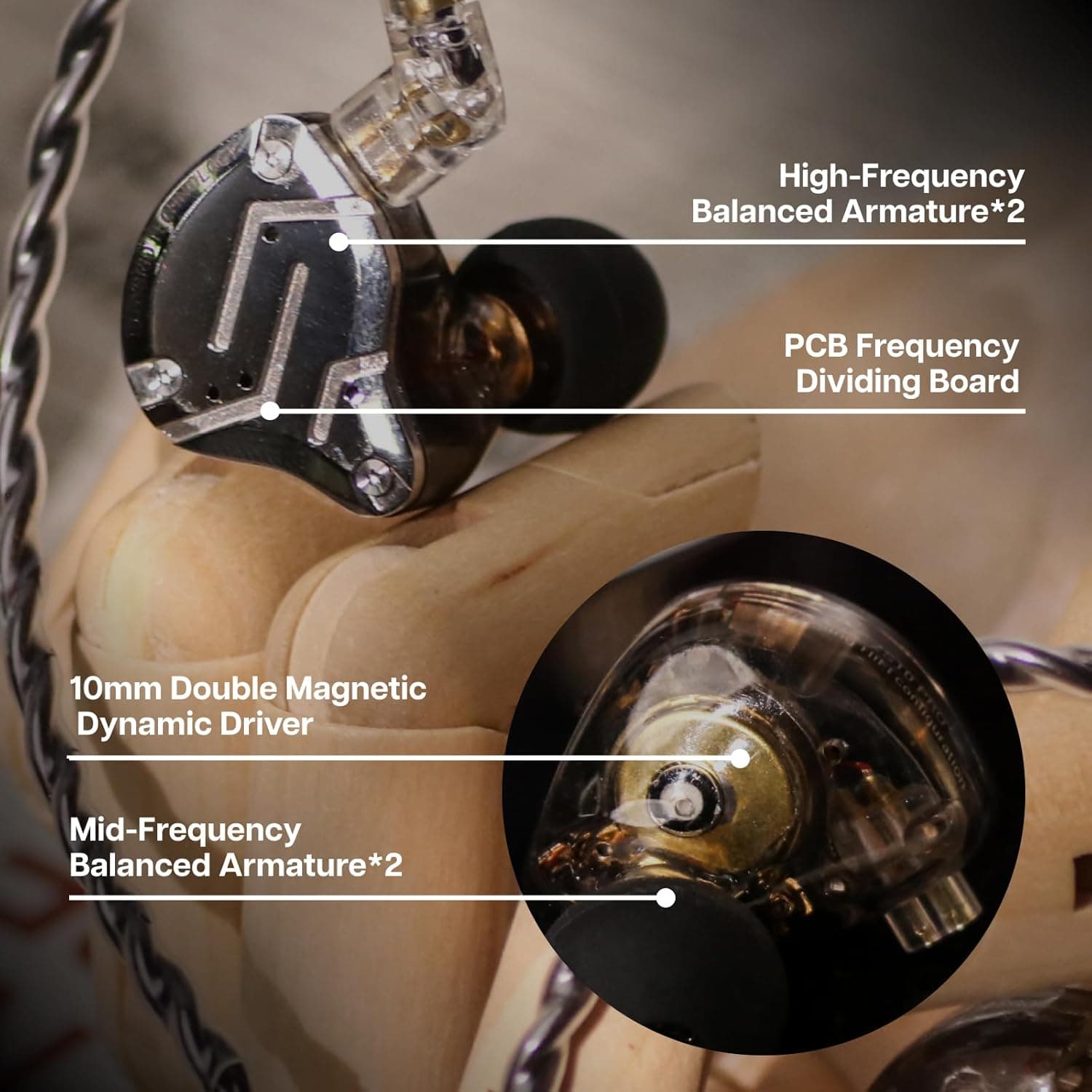 Linsoul KZ ZS10 Pro: HiFi 5 Driver Hybrid IEM Earbuds - image 4