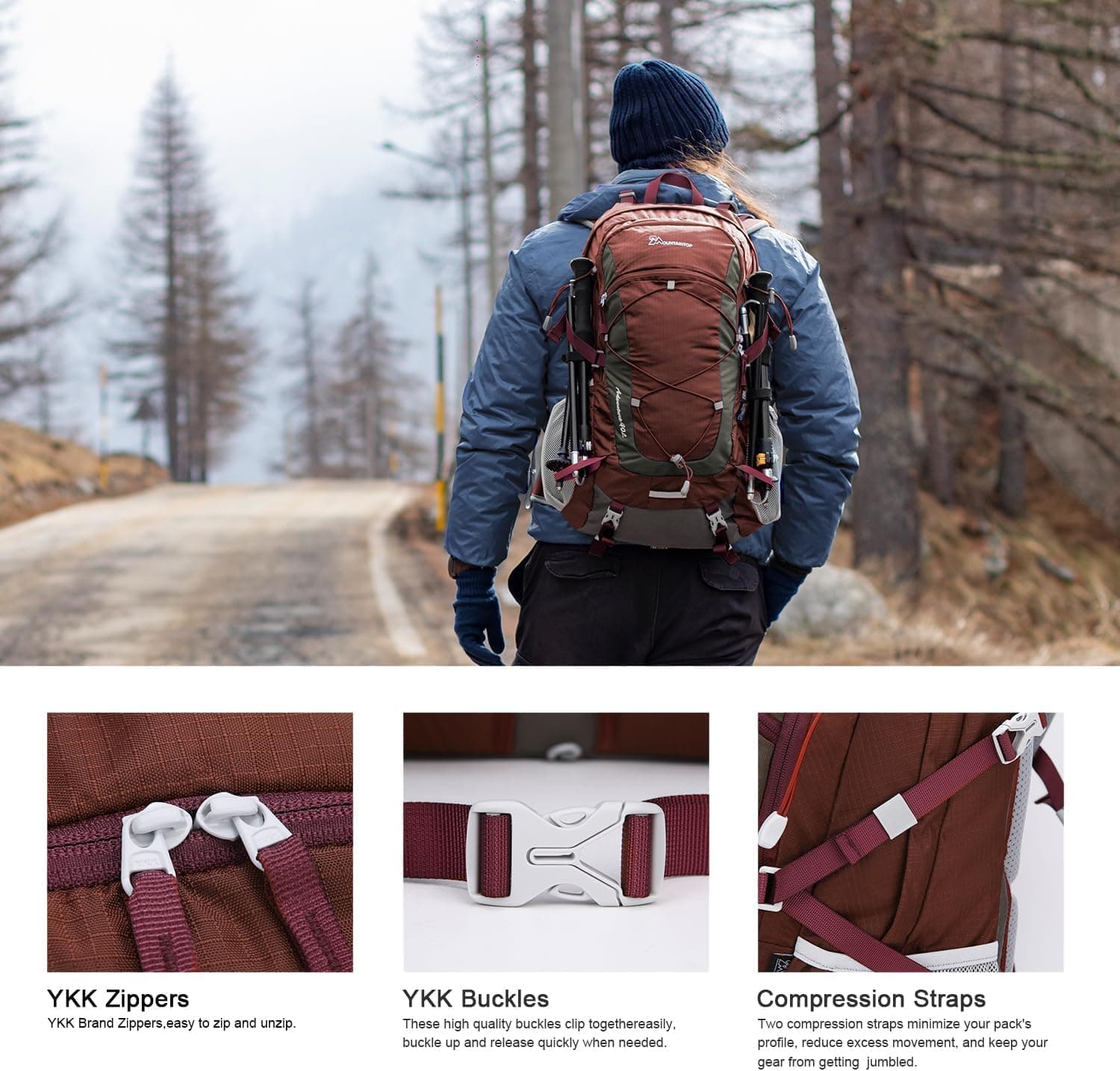 MOUNTAINTOP 40L Lightweight Hiking Backpack Review - image 3