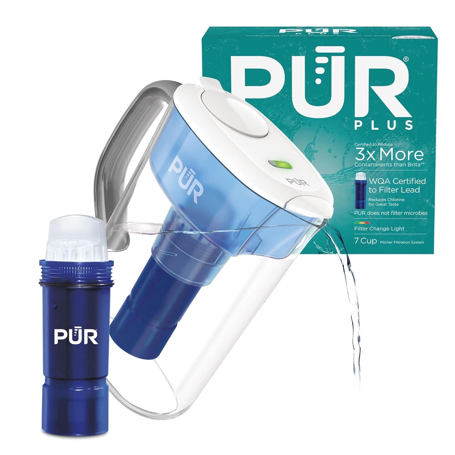 PUR Plus 7-Cup Refrigerator Water Filter Pitcher - Clean and Convenient