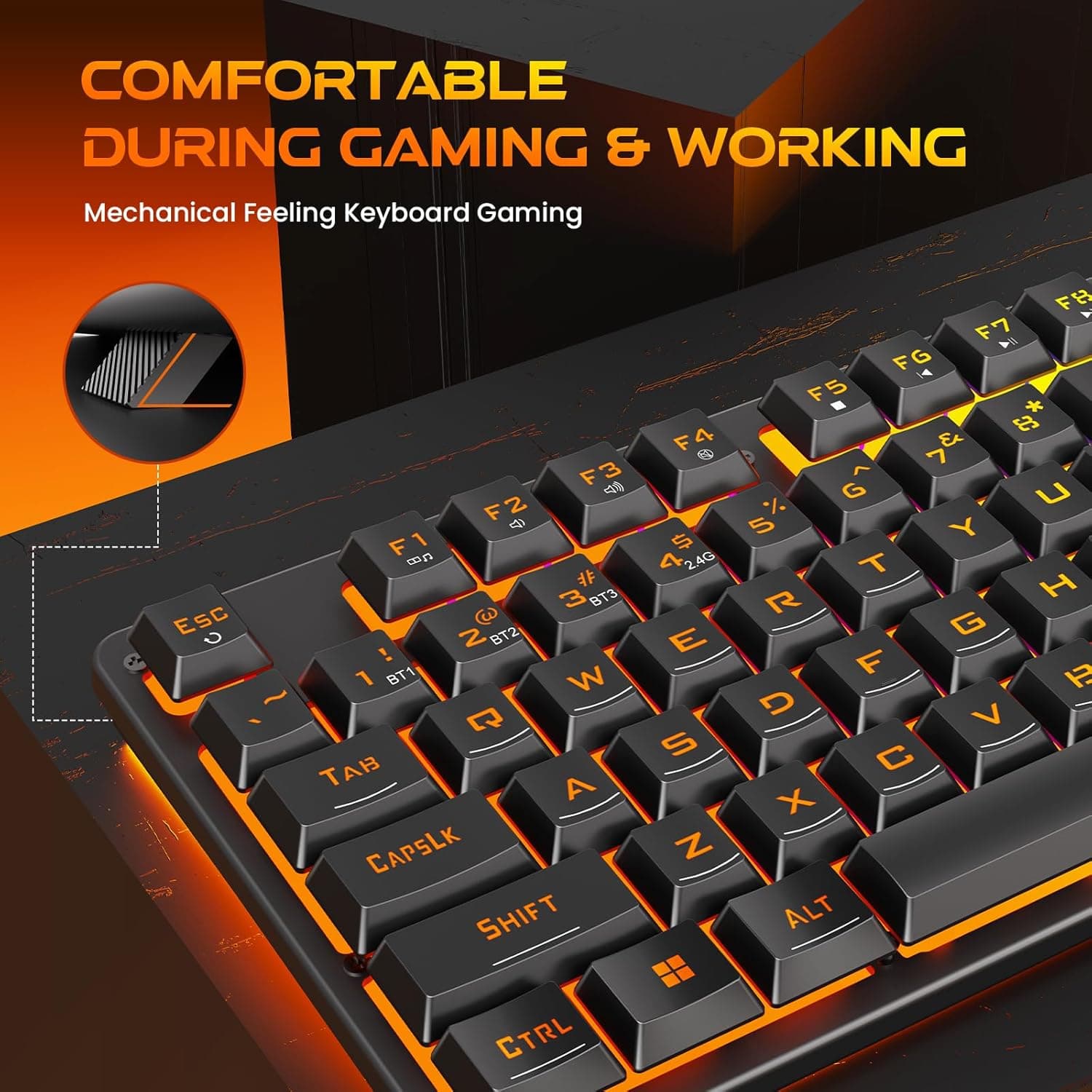 Redragon K521KS: Versatile Wireless Mechanical Gaming Keyboard - image 5