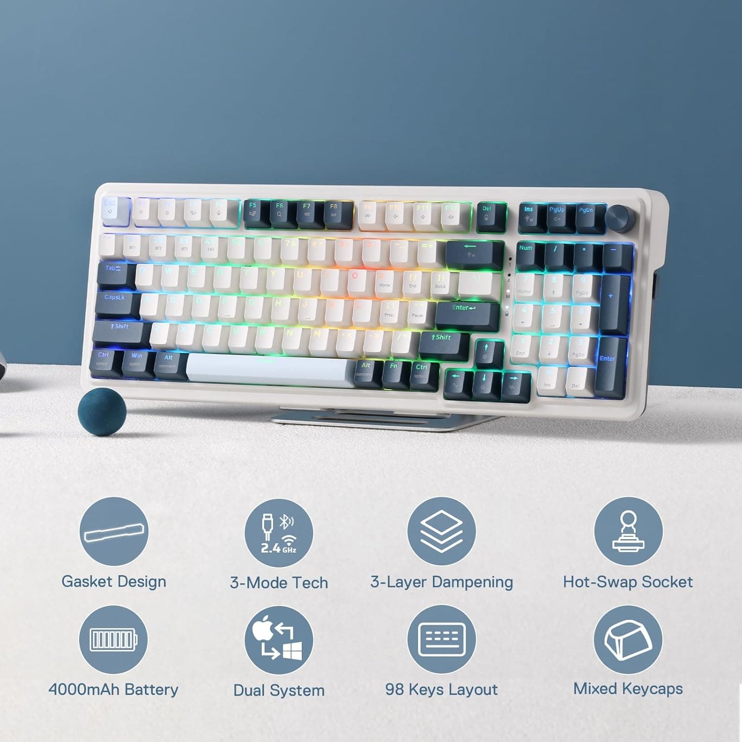 Redragon K686 PRO Wireless RGB Mechanical Keyboard - image 2
