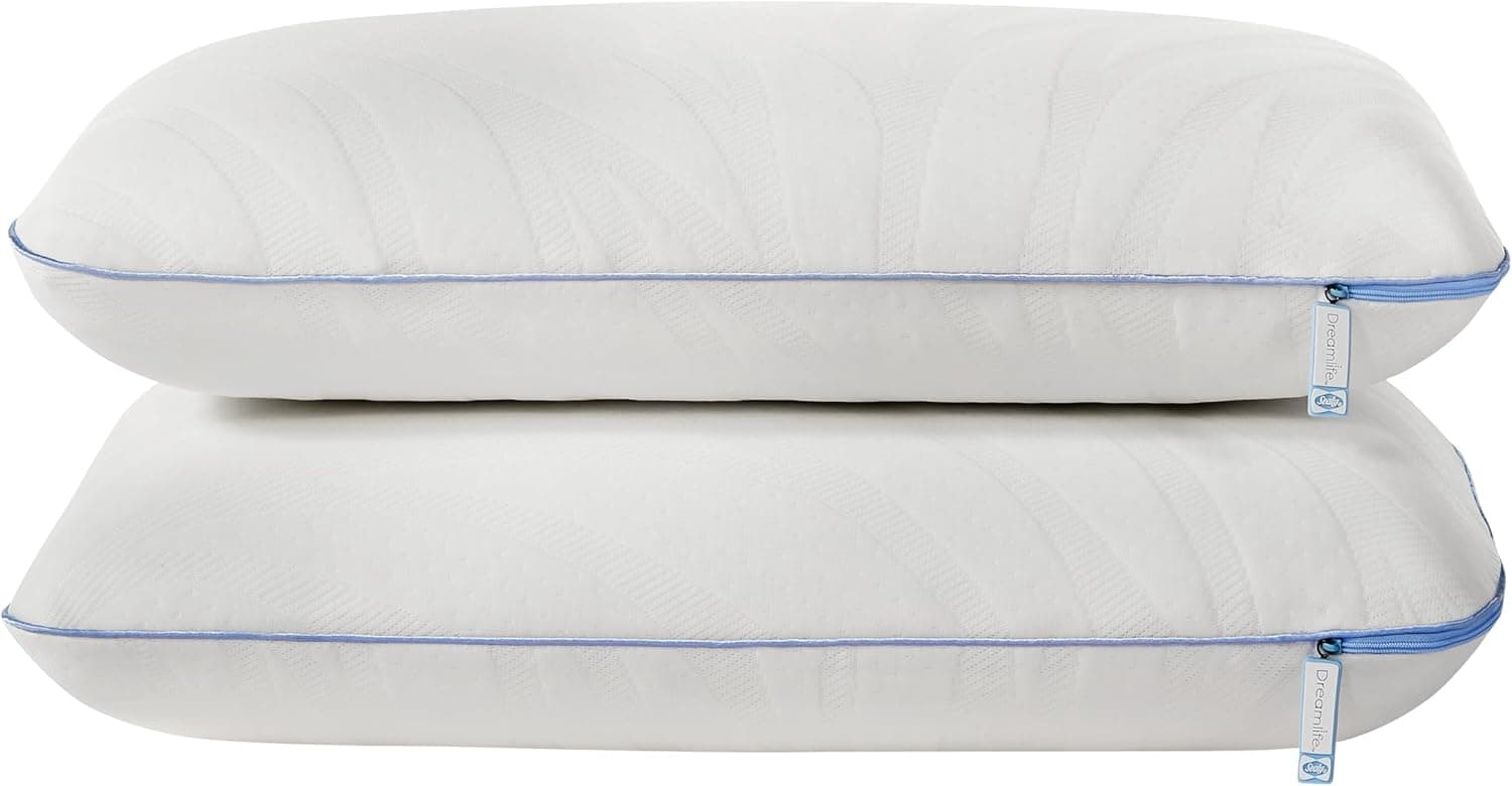 Sealy Dreamlife Queen Memory Foam Cooling Pillow (2 Pack) - image 2