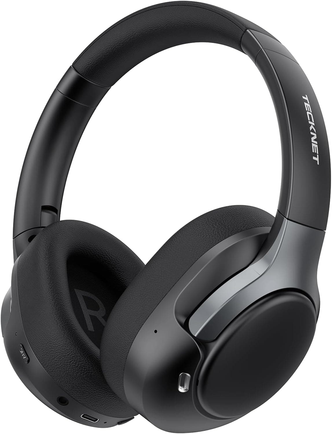 TECKNET Hybrid Active Noise Cancelling Headphones - Black
