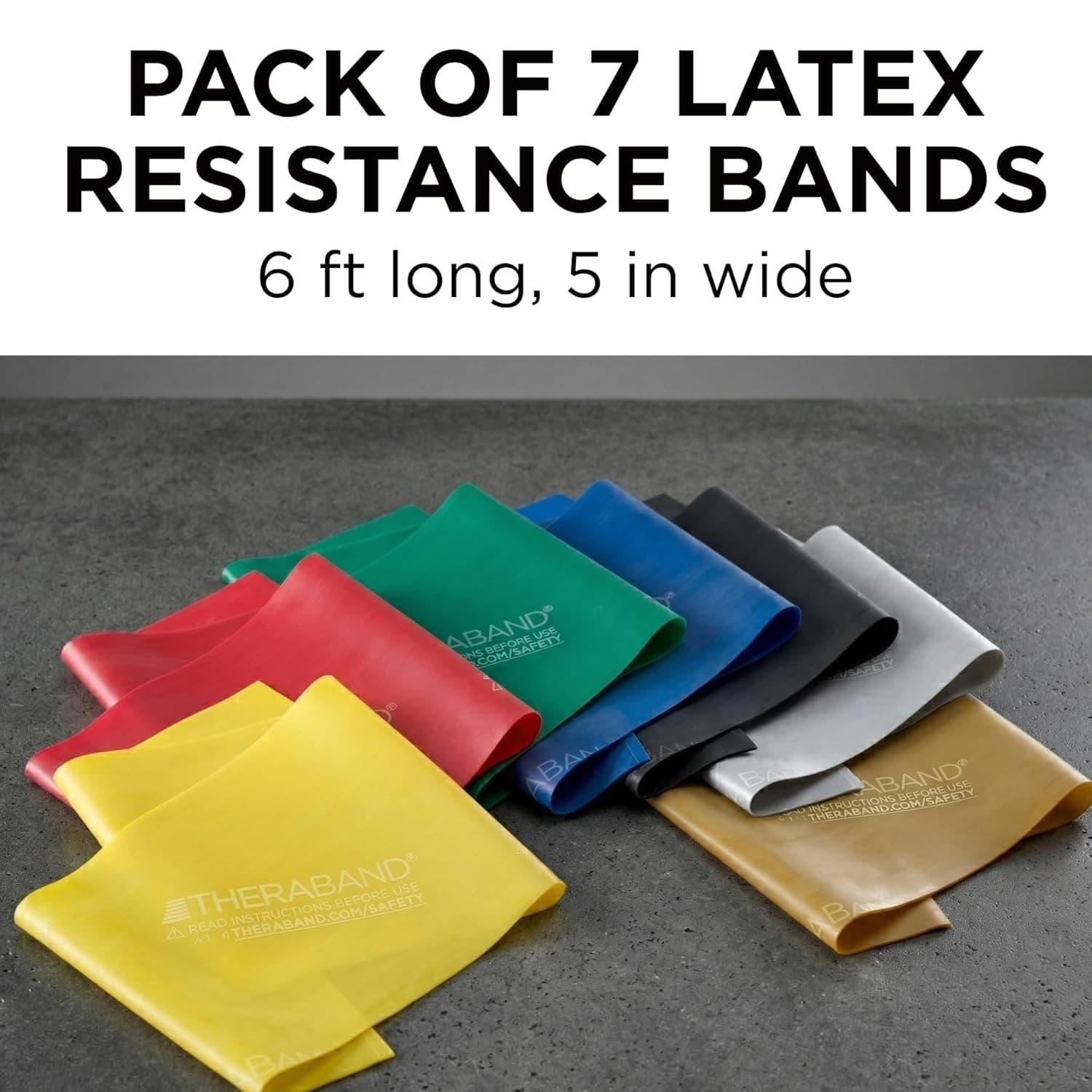 THERABAND Resistance Band Set for Home Workouts - 7 Levels - image 2