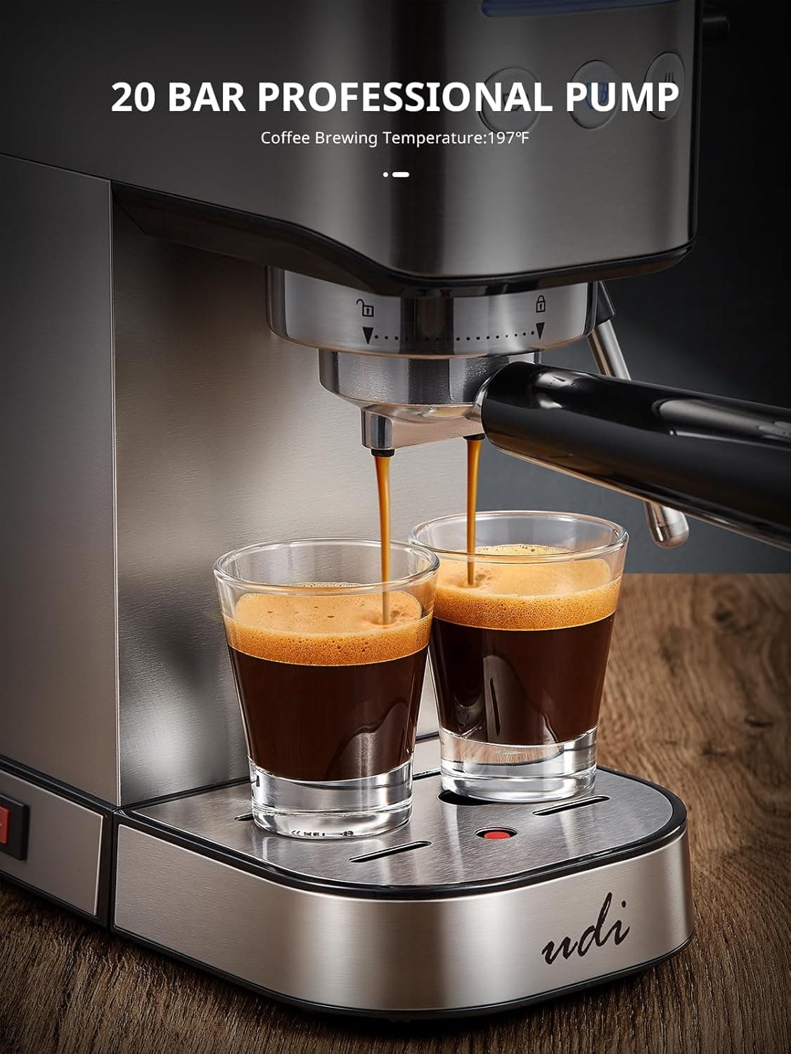 Compact UDI Espresso Maker with Milk Frother - image 2