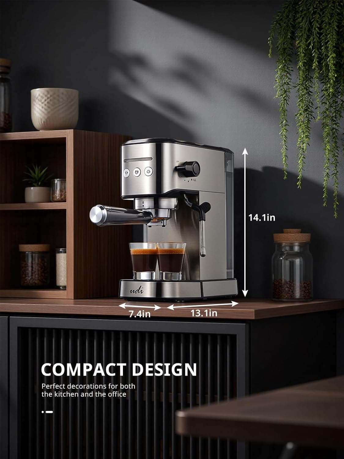 Compact UDI Espresso Maker with Milk Frother - image 5