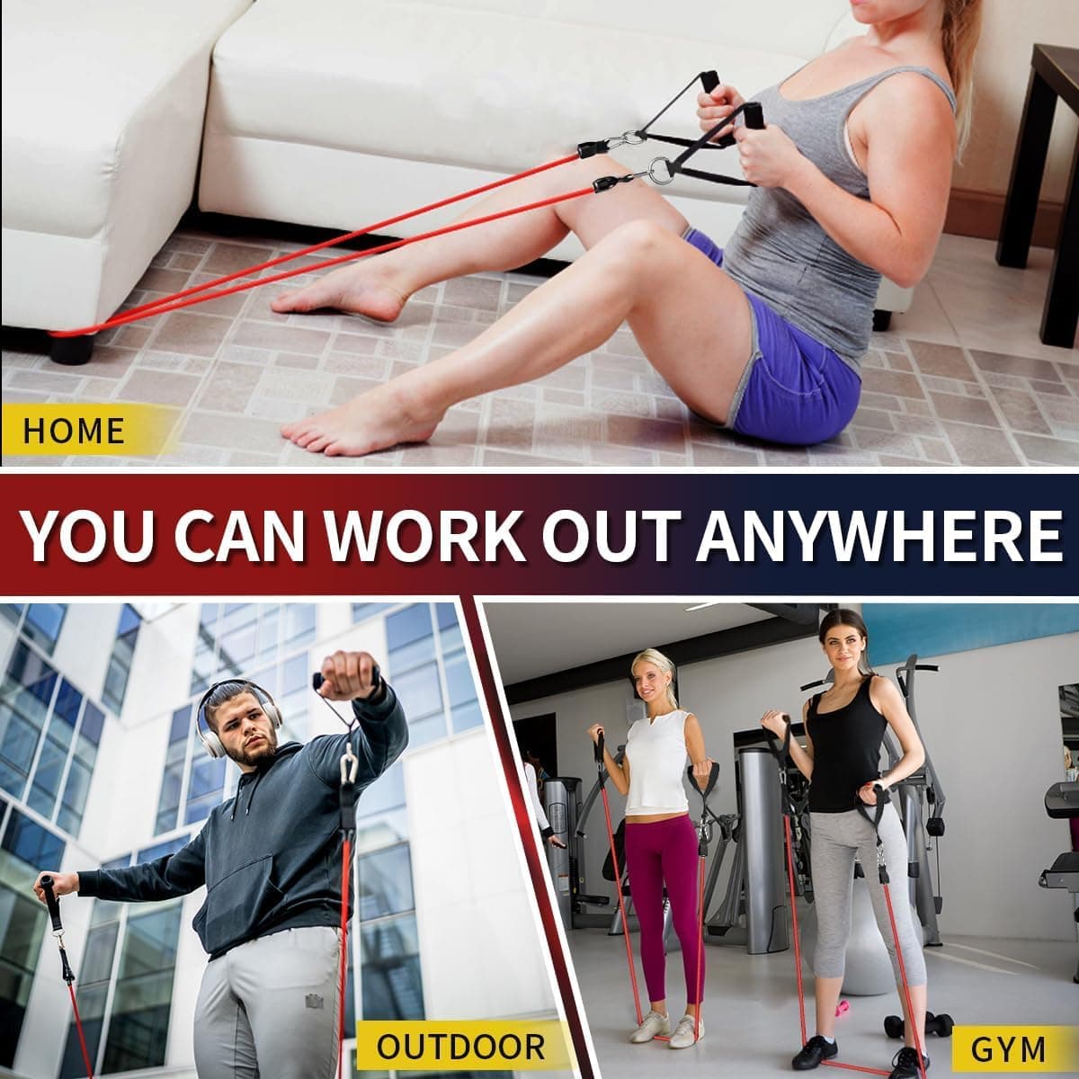 WHATAFIT Adjustable Resistance Bands for Home Workouts - image 5