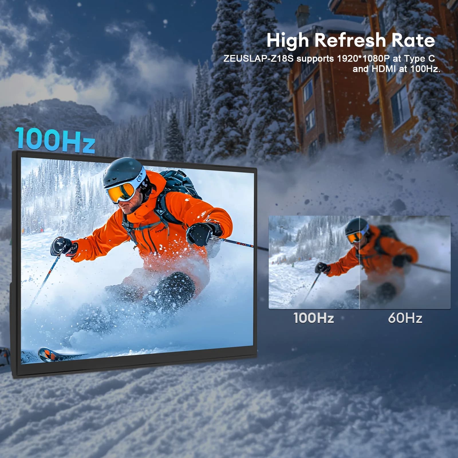 ZEUSLAP Portable Gaming Monitor - 18.5 Inch Full HD - image 3