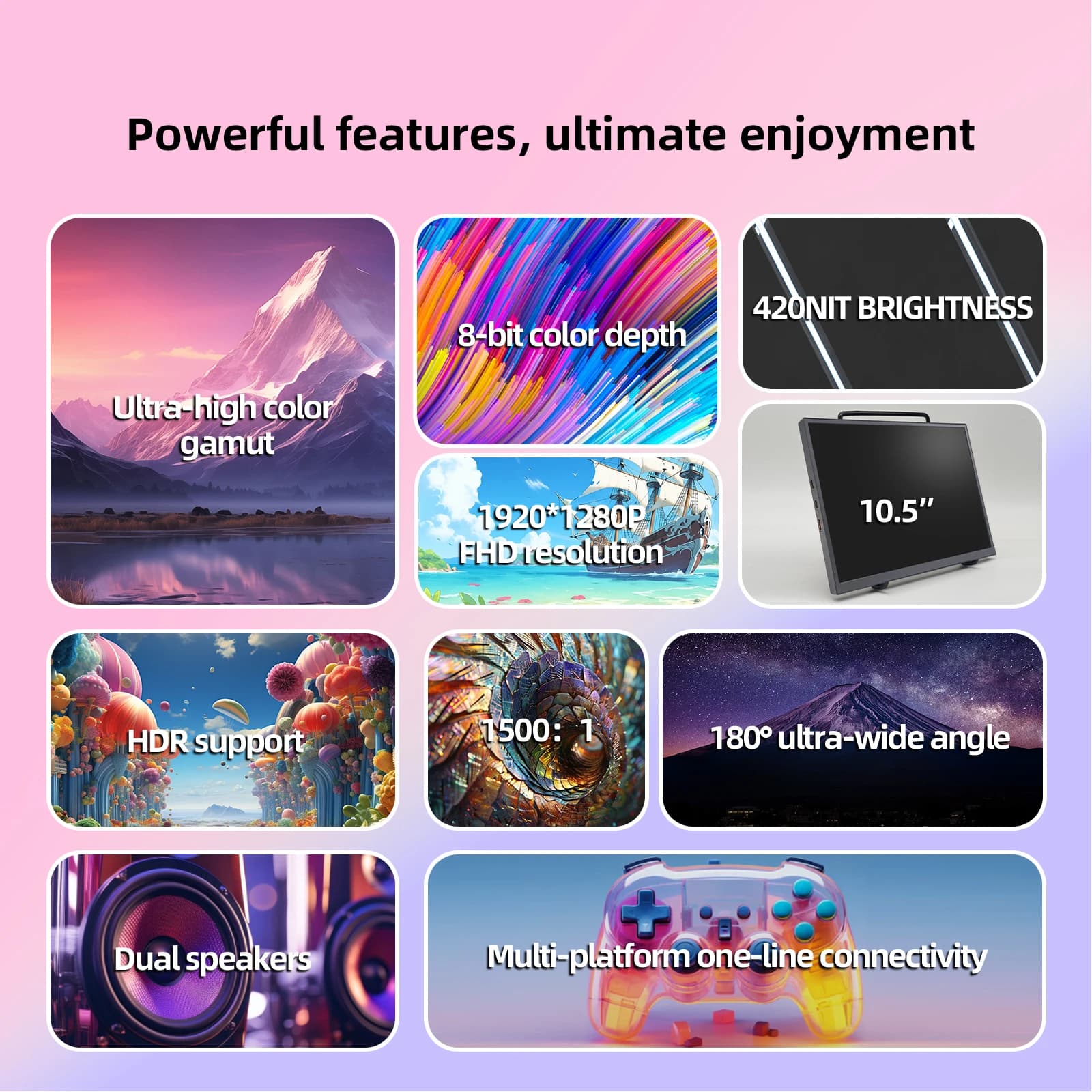 ZSUS 10.5-Inch Portable Monitor for Consoles and PCs - image 2