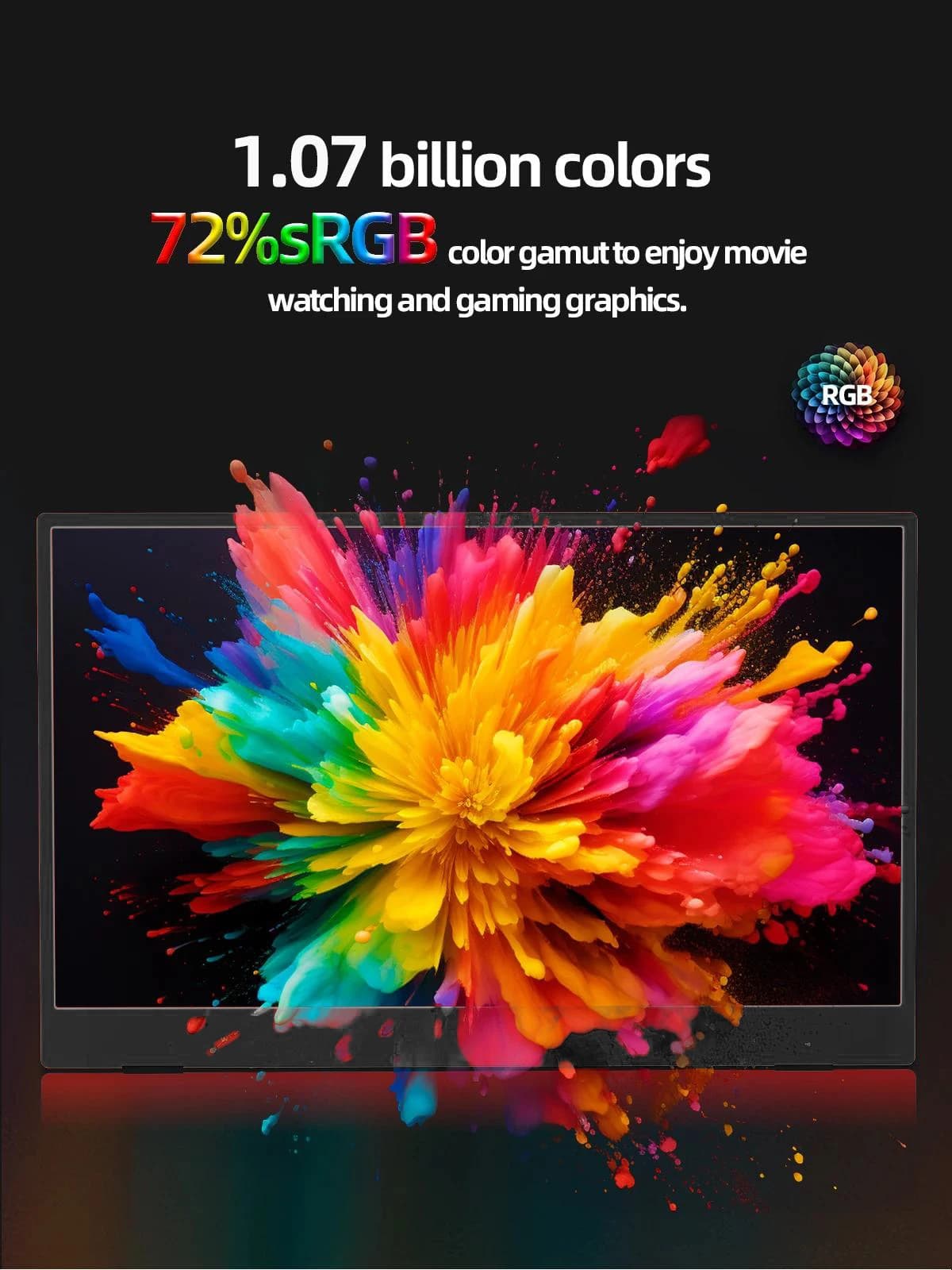 ZSUS 15.6-Inch Portable Monitor for Gaming and Work - image 4